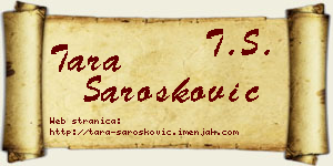 Tara Šarošković vizit kartica